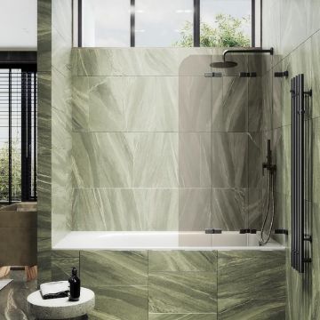 Шторка для ванны Maybahglass (Майбахгласс) складная 3 секции 1400х750 мм, Стекло 6 мм Бронза MGV-580-6