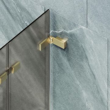 Шторка для ванны Maybahglass (Майбахгласс) складная 3 секции 1400х750 мм, Стекло 6 мм Бронза матовая MGV-579-3