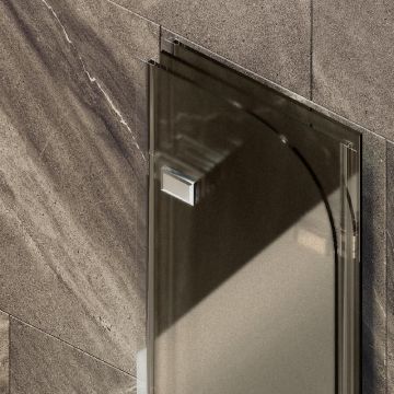 Шторка для ванны Maybahglass (Майбахгласс) складная 3 секции 1400х750 мм, Стекло 6 мм Бронза матовая MGV-579-4