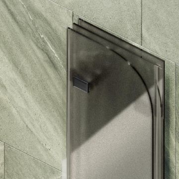 Шторка для ванны Maybahglass (Майбахгласс) складная 3 секции 1400х750 мм, Стекло 6 мм Бронза матовая MGV-579-6