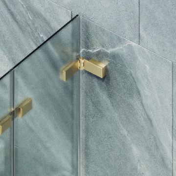 Шторка для ванны Maybahglass (Майбахгласс) складная 3 секции 1400х750 мм, Стекло 6 мм Сатин MGV-581-3