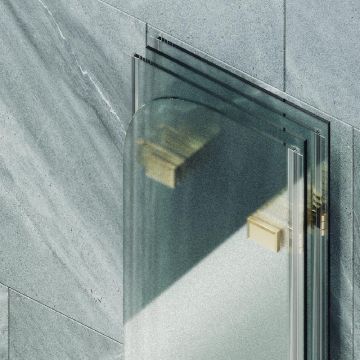 Шторка для ванны Maybahglass (Майбахгласс) складная 4 секции 1400х980 мм, Стекло 6 мм Сатин MGV-587-3