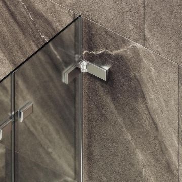 Шторка для ванны Maybahglass (Майбахгласс) складная 4 секции 1400х980 мм, Стекло 6 мм Сатин MGV-587-4