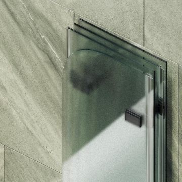 Шторка для ванны Maybahglass (Майбахгласс) складная 4 секции 1400х980 мм, Стекло 6 мм Сатин MGV-587-6