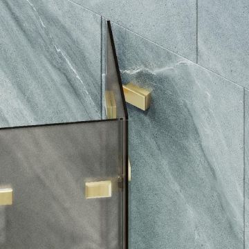 Шторка для ванны Maybahglass (Майбахгласс) складная 4 секции 1400х980 мм, Стекло 6 мм Бронза матовая MGV-586-3