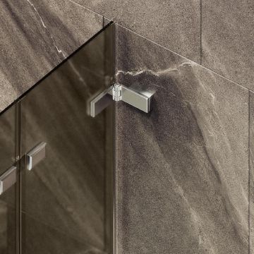 Шторка для ванны Maybahglass (Майбахгласс) складная 4 секции 1400х980 мм, Стекло 6 мм Бронза матовая MGV-586-4