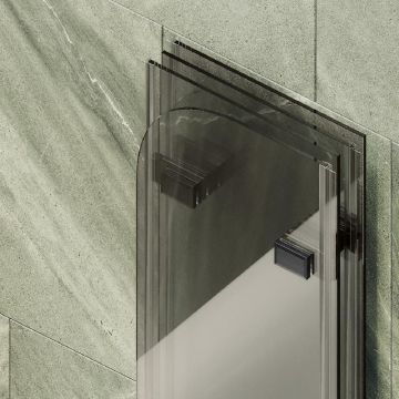 Шторка для ванны Maybahglass (Майбахгласс) складная 4 секции 1400х980 мм, Стекло 6 мм Бронза MGV-585-6