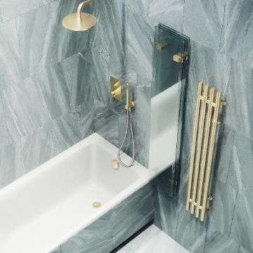 Шторка для ванны Maybahglass (Майбахгласс) складная 4 секции 1400х980 мм, Стекло 6 мм Бесцветное MGV-584-3