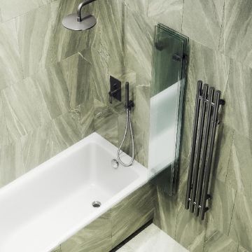 Шторка для ванны Maybahglass (Майбахгласс) складная 4 секции 1400х980 мм, Стекло 6 мм Бесцветное MGV-584-6