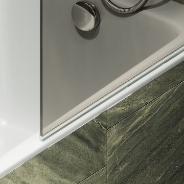 Шторка душевая Maybahglass (Майбахгласс) поворотная на монопетле 1400х600 мм, стекло 6 мм Бронза +Полотенцедержатель MGV-777-6