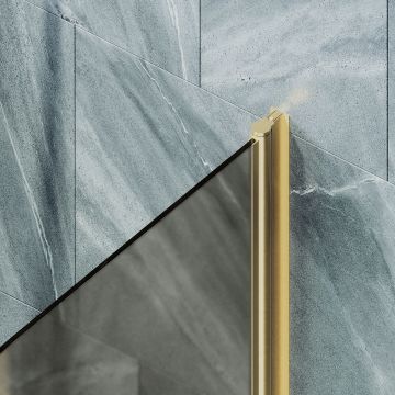 Шторка душевая Maybahglass (Майбахгласс) поворотная на монопетле 1400х600 мм, стекло 6 мм Бронза матовая +Полотенцедержатель MGV-778-3