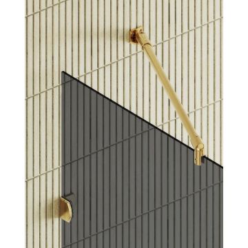 Душевая перегородка Maybahglass (Майбахгласс) коннектор стена-стекло 1950х890 мм, Стекло 8 мм Графит MGD-275-3