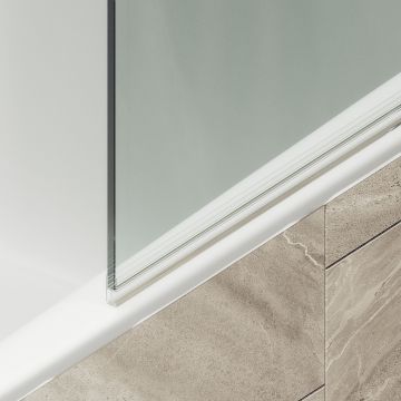 Шторка душевая Maybahglass (Майбахгласс) поворотная на монопетле 1400х700 мм, стекло 6 мм Бесцветное +Полотенцедержатель MGV-782-2