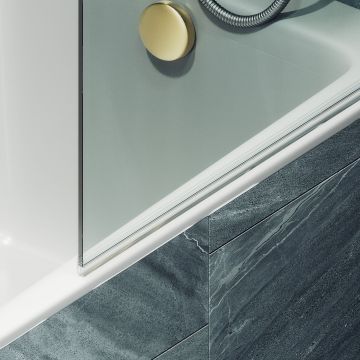 Шторка душевая Maybahglass (Майбахгласс) поворотная на монопетле 1400х700 мм, стекло 6 мм Бесцветное +Полотенцедержатель MGV-782-3