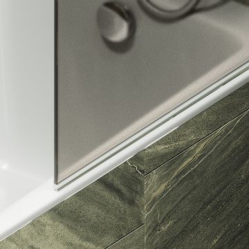 Шторка душевая Maybahglass (Майбахгласс) поворотная на монопетле 1400х700 мм, стекло 6 мм Бронза матовая +Полотенцедержатель MGV-784-6