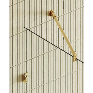 Душевая перегородка Maybahglass (Майбахгласс) коннектор стена-стекло 1950х990 мм, Стекло 8 мм Бесцветное MGD-261-3