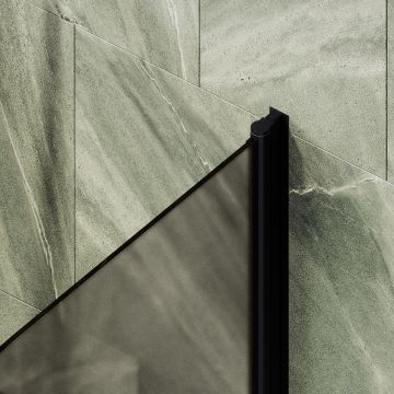 Шторка душевая Maybahglass (Майбахгласс) поворотная на монопетле 1400х800 мм, стекло 6 мм Бронза матовая +Полотенцедержатель MGV-790-6