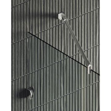 Душевая перегородка Maybahglass (Майбахгласс) коннектор стена-стекло 1950х990 мм, Стекло 8 мм Бесцветное MGD-261-4