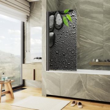 Шторка душевая Maybahglass (Майбахгласс) поворотная ФП006 1400х600 мм, стекло 6 мм MGV-928-ФП006-6