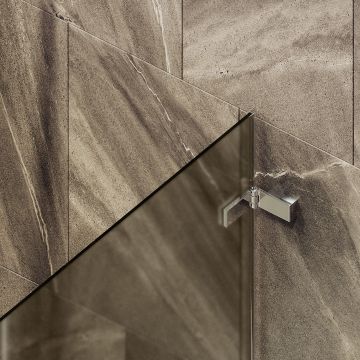 Шторка душевая Maybahglass (Майбахгласс) поворотная на петлях 1400х405 мм, стекло 6 мм Бронза матовая MGV-647-4