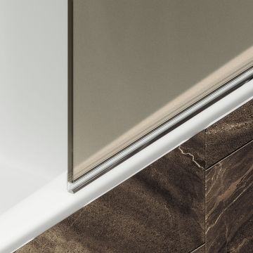 Шторка душевая Maybahglass (Майбахгласс) поворотная на петлях 1400х405 мм, стекло 6 мм Бронза матовая MGV-647-4