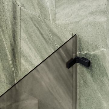 Шторка душевая Maybahglass (Майбахгласс) поворотная на петлях 1400х705 мм, стекло 6 мм Графит MGV-654-6