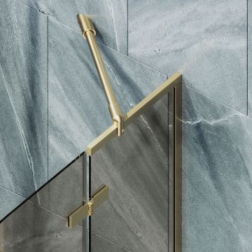 Шторка душевая Maybahglass (Майбахгласс) поворотная с добором 1400х990 мм, стекло 6 мм Бронза MGV-916-3