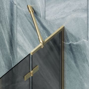 Шторка душевая Maybahglass (Майбахгласс) поворотная с добором 1400х990 мм, стекло 6 мм Графит матовый MGV-919-3