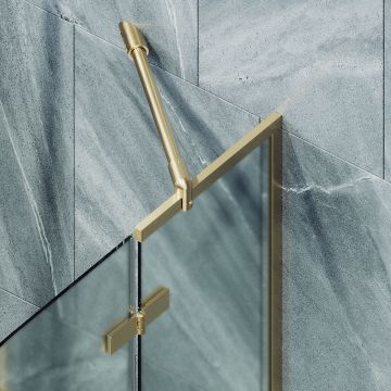 Шторка душевая Maybahglass (Майбахгласс) поворотная с добором 1400х990 мм, стекло 6 мм Сатин MGV-920-3