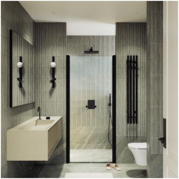 Душевая дверь двустворчатая на монопетлях Maybahglass (Майбахгласс) 1980х800 мм, стекло 6 мм Бесцветное MGD-422-6