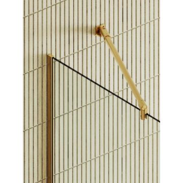 Душевая перегородка Maybahglass (Майбахгласс) в узком профиле 1950х890 мм, Стекло 8 мм Бесцветное +Полотенцедержатель MGD-732-3у