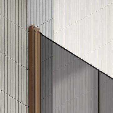 Душевая дверь двустворчатая на монопетлях Maybahglass (Майбахгласс) 1980х800 мм, стекло 6 мм Графит MGD-431-2