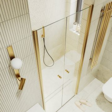 Душевая дверь двустворчатая на монопетлях Maybahglass (Майбахгласс) 1980х890 мм, стекло 6 мм Бесцветное MGD-423-3