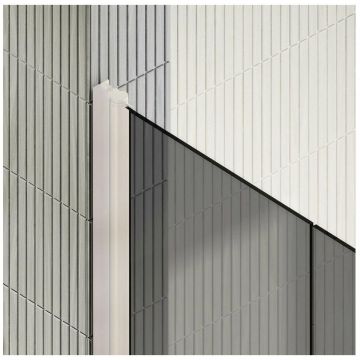 Душевая дверь двустворчатая на монопетлях Maybahglass (Майбахгласс) 1980х990 мм, стекло 6 мм Графит MGD-443-1