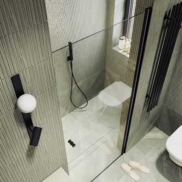 Душевая дверь на монопетле Maybahglass (Майбахгласс) 1980х600 мм, стекло 6 мм Бесцветное MGD-797-6