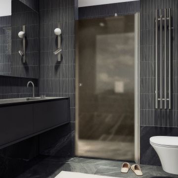 Душевая дверь на монопетле Maybahglass (Майбахгласс) 1980х600 мм, стекло 6 мм Бронза матовая MGD-799-5