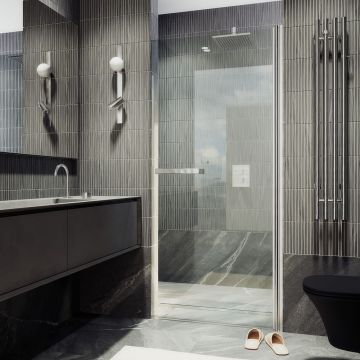 Душевая дверь на монопетле Maybahglass (Майбахгласс) 1980х600 мм, стекло 8 мм Бесцветное MGD-446-5