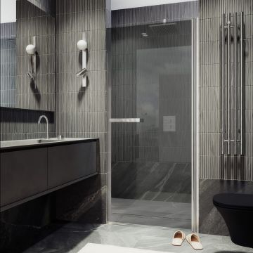 Душевая дверь на монопетле Maybahglass (Майбахгласс) 1980х800 мм, стекло 8 мм Графит MGD-456-5