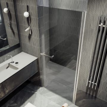 Душевая дверь на монопетле Maybahglass (Майбахгласс) 1980х800 мм, стекло 8 мм Графит MGD-456-5