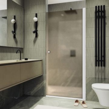 Душевая дверь на монопетле Maybahglass (Майбахгласс) 1980х900 мм, стекло 6 мм Бронза матовая MGD-811-1