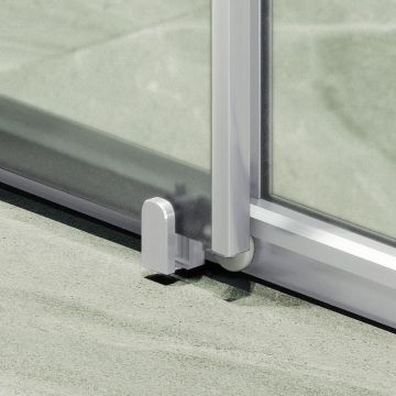 Душевая дверь раздвижная Maybahglass (Майбахгласс) 1950х1500 мм, стекло 6 мм Сатин MGD-1281-5