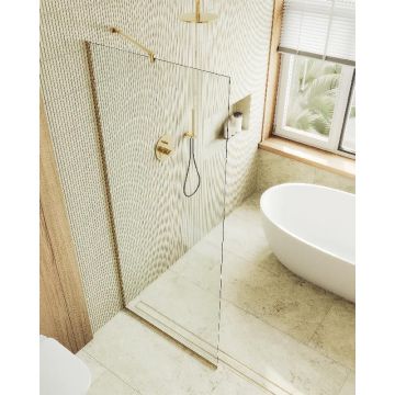 Душевая перегородка Maybahglass (Майбахгласс) в узком профиле 1950х790 мм, Стекло 8 мм Бесцветное MGD-695-3у