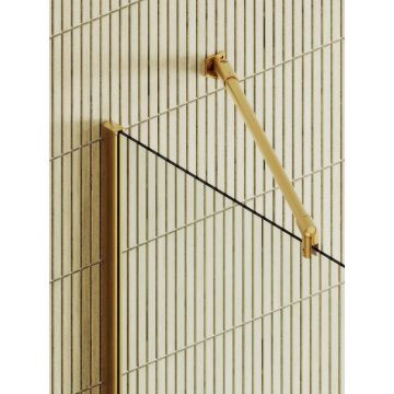 Душевая перегородка Maybahglass (Майбахгласс) в широком профиле 1950х890 мм, Стекло 8 мм Бесцветное +Полотенцедержатель MGD-732-3ш