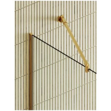 Душевая перегородка в профиле Maybahglass (Майбахгласс) 1950х1190 мм, стекло 8 мм Бесцветное, полотенцедержатель MGD-714-3у