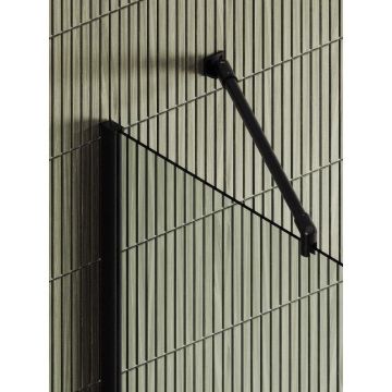 Душевая перегородка Maybahglass (Майбахгласс) в широком профиле 1950х890 мм, Стекло 8 мм Бесцветное +Полотенцедержатель MGD-732-6ш