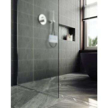 Душевая перегородка в профиле Maybahglass (Майбахгласс) 1950х1190 мм, стекло 8 мм Сатин MGD-688-5ш