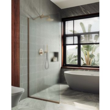 Душевая перегородка в профиле Maybahglass (Майбахгласс) 1950х1190 мм, стекло 8 мм Сатин MGD-688-2у