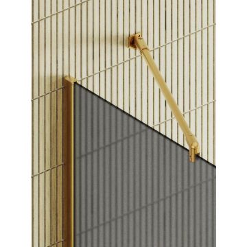 Душевая перегородка Maybahglass (Майбахгласс) в широком профиле 1950х890 мм, Стекло 8 мм Графит матовый +Полотенцедержатель MGD-736-3ш