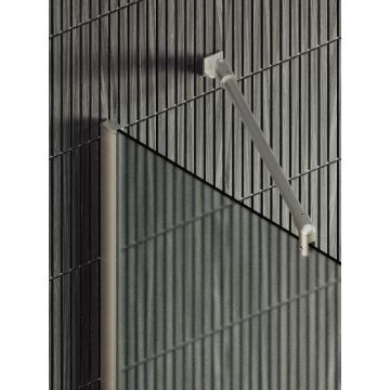 Душевая перегородка Maybahglass (Майбахгласс) в широком профиле 1950х890 мм, Стекло 8 мм Сатин +Полотенцедержатель MGD-737-5ш