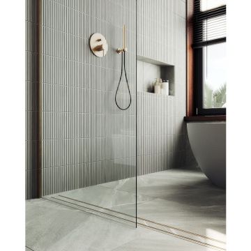 Душевая перегородка в профиле Maybahglass (Майбахгласс) 1950х790 мм, стекло 8 мм Бесцветное MGD-695-2ш